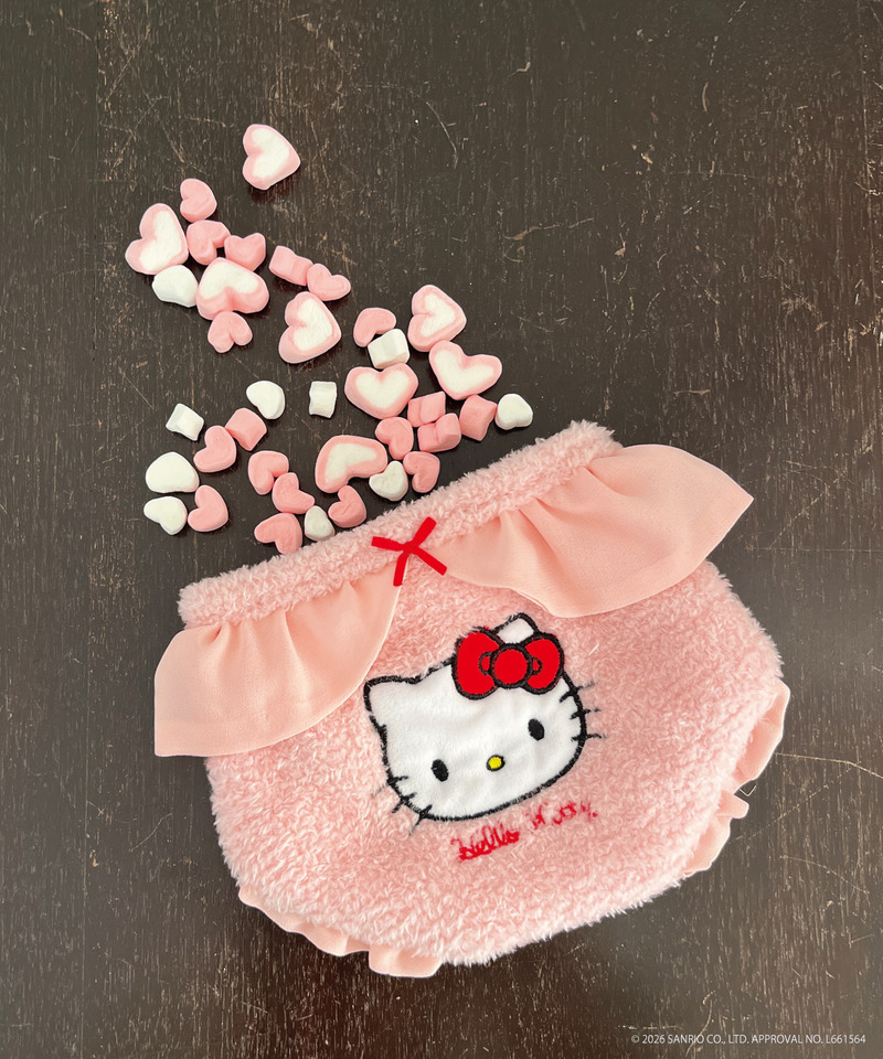 【HELLO KITTY】FLUFFY PANTIES POUCH 詳細画像 ピンク 1