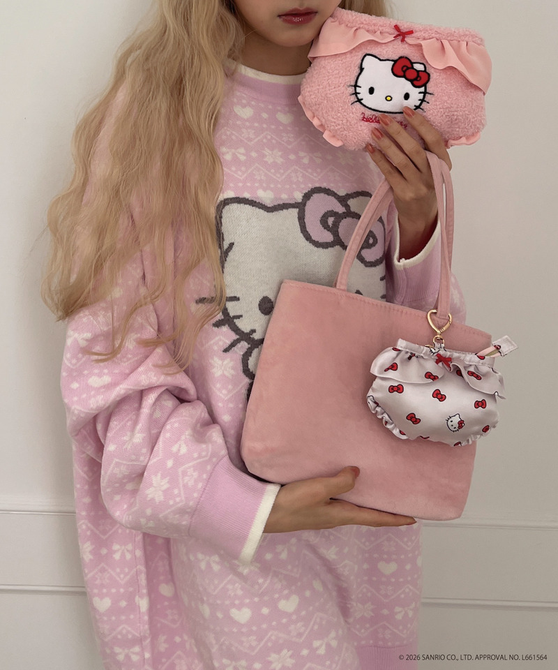 【HELLO KITTY】FLUFFY PANTIES POUCH 詳細画像 ピンク 4