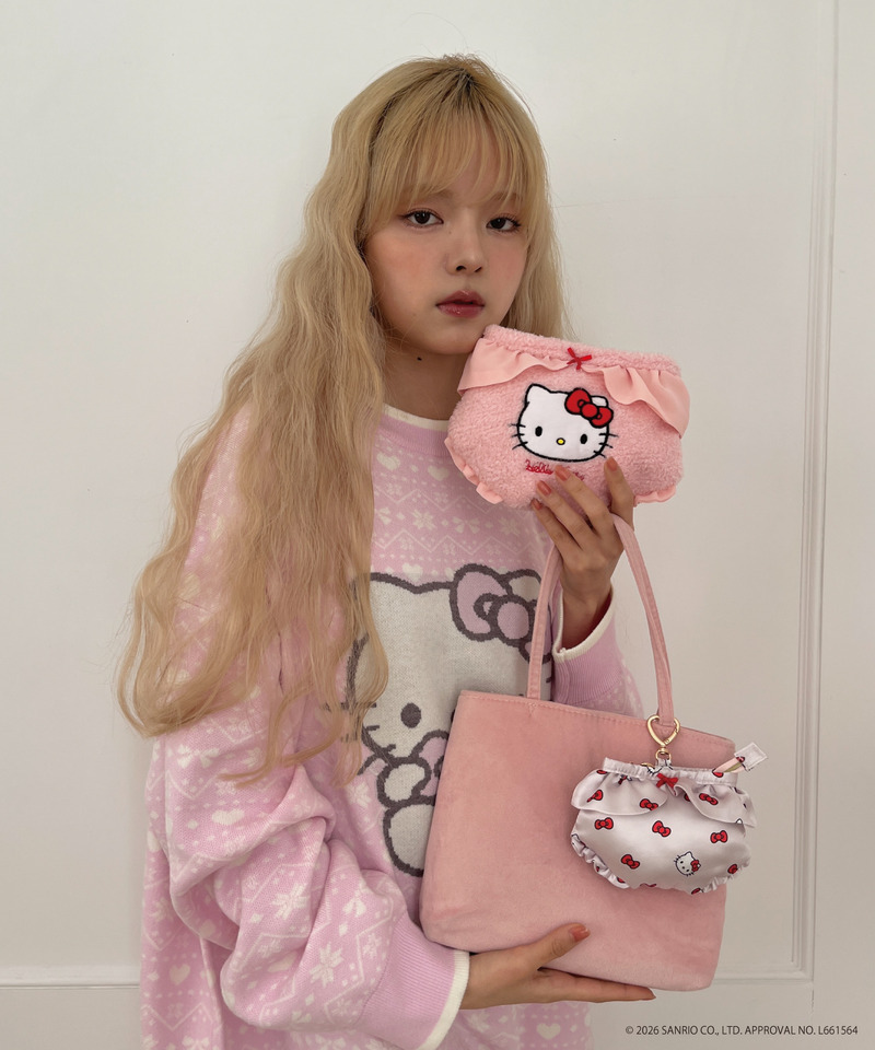 【HELLO KITTY】FLUFFY PANTIES POUCH 詳細画像 ピンク 6