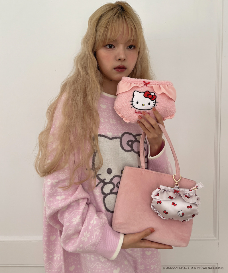【HELLO KITTY】FLUFFY PANTIES POUCH 詳細画像 ピンク 7