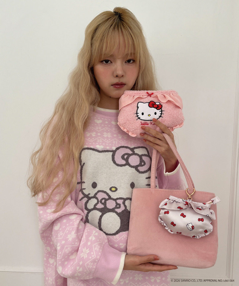 【HELLO KITTY】FLUFFY PANTIES POUCH 詳細画像 ピンク 8