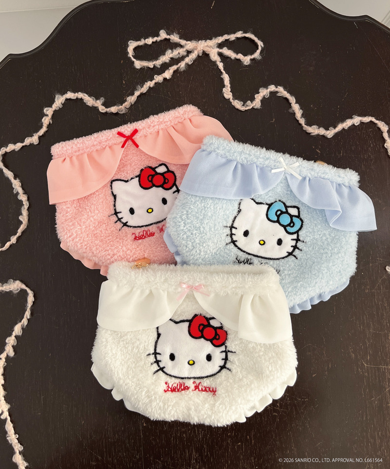 【HELLO KITTY】FLUFFY PANTIES POUCH 詳細画像 ブルー 9