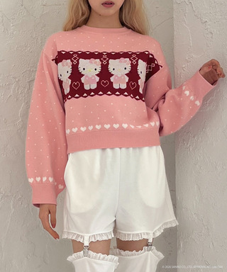 【HELLO KITTY】NORDIC KNIT