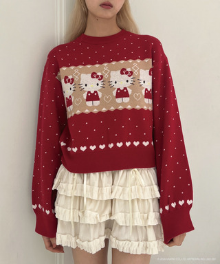 【HELLO KITTY】NORDIC KNIT