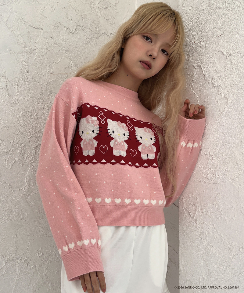 【HELLO KITTY】NORDIC KNIT 詳細画像 ピンク 12