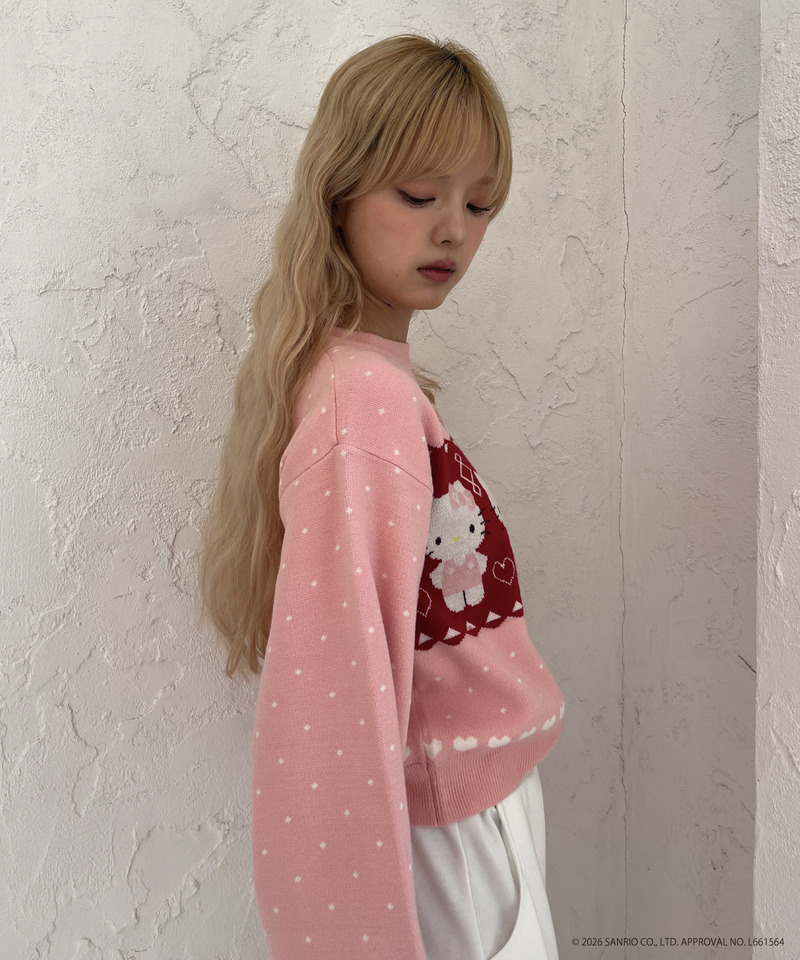 【HELLO KITTY】NORDIC KNIT 詳細画像 ピンク 15