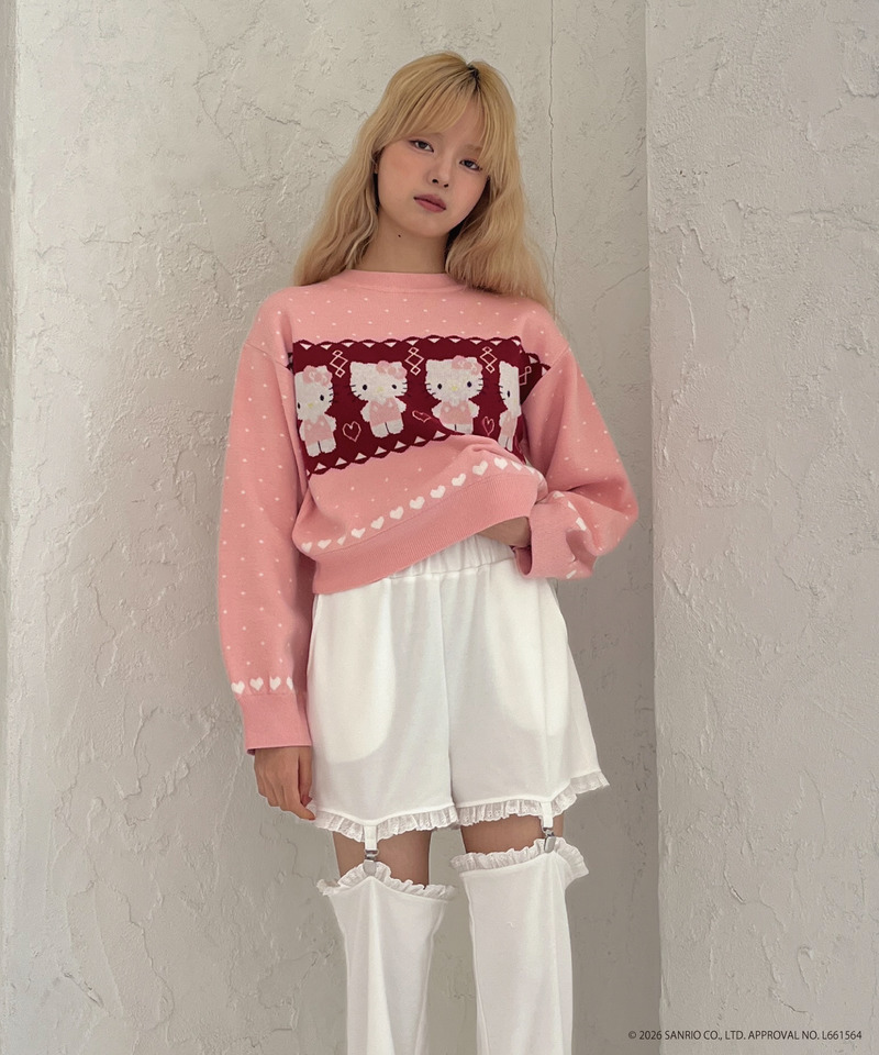 【HELLO KITTY】NORDIC KNIT 詳細画像 ピンク 17