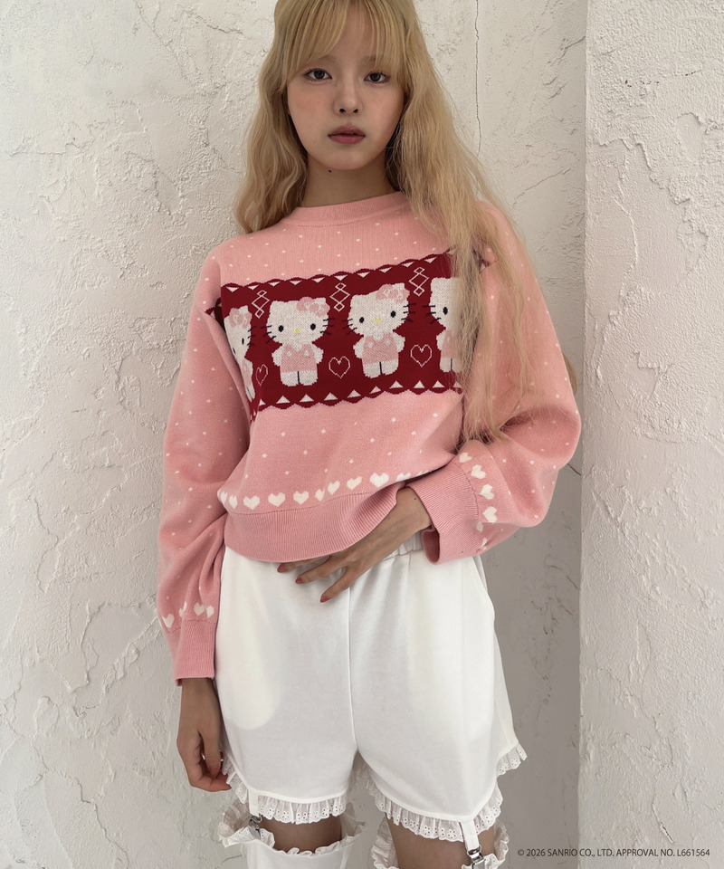 【HELLO KITTY】NORDIC KNIT 詳細画像 ピンク 18