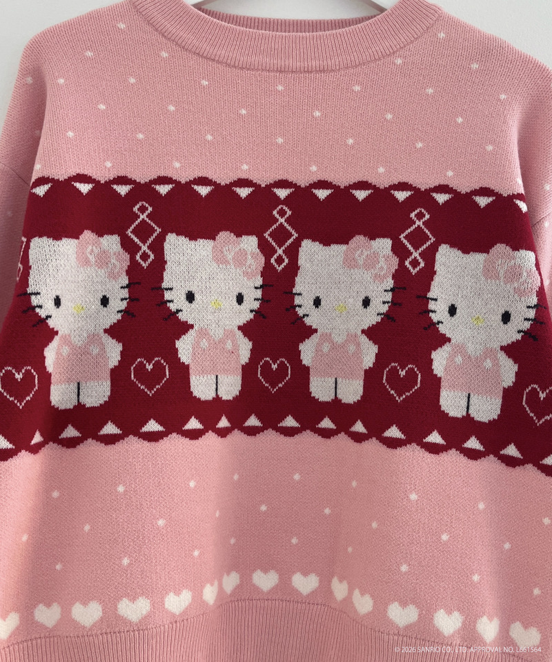 【HELLO KITTY】NORDIC KNIT 詳細画像 ピンク 2