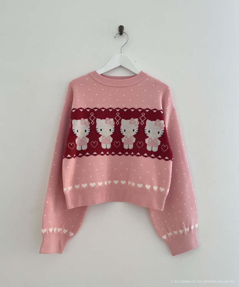 【HELLO KITTY】NORDIC KNIT 詳細画像 ピンク 25