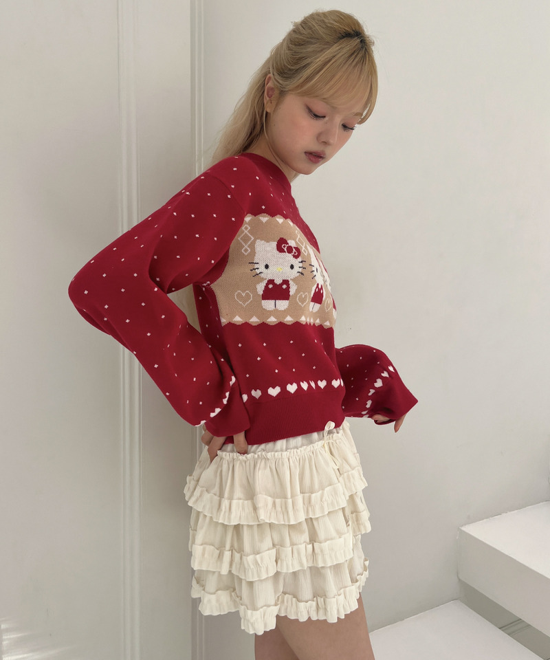 【HELLO KITTY】NORDIC KNIT 詳細画像 レッド 22