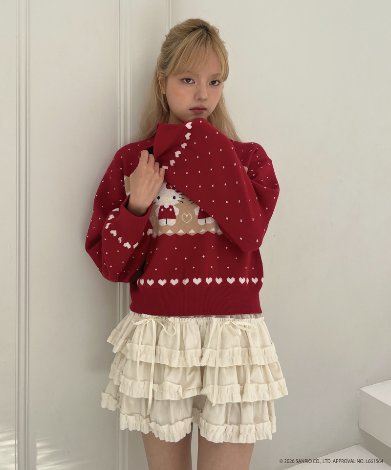 【HELLO KITTY】NORDIC KNIT 詳細画像 レッド 28