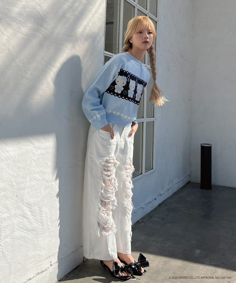 【HELLO KITTY】NORDIC KNIT 詳細画像 ブルー 19