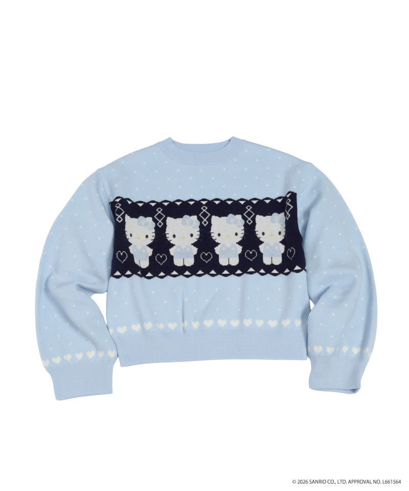 【HELLO KITTY】NORDIC KNIT 詳細画像 ブルー 21