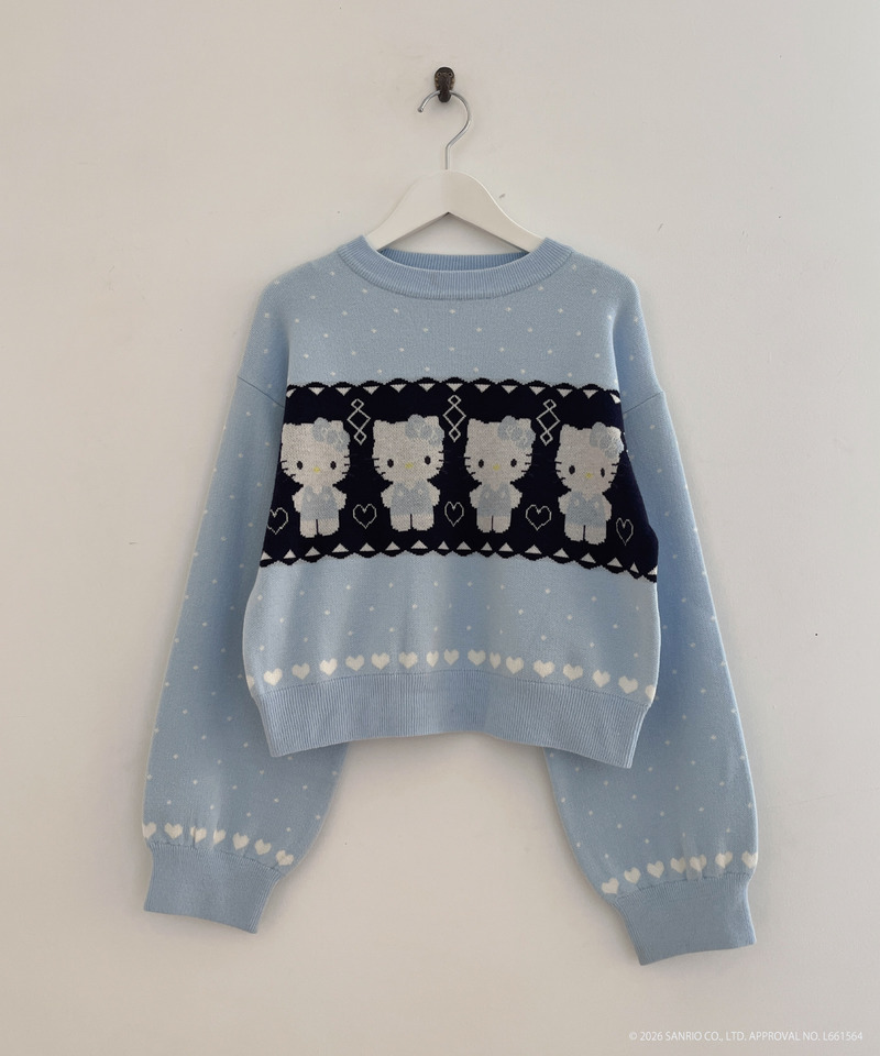 【HELLO KITTY】NORDIC KNIT 詳細画像 ブルー 22