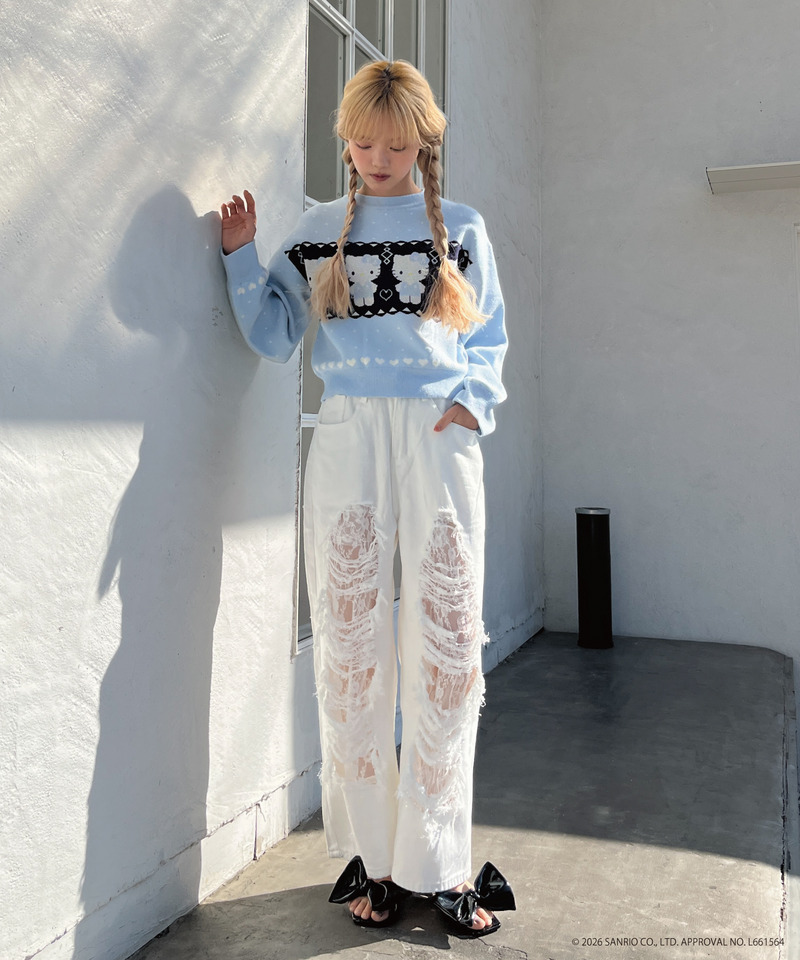 【HELLO KITTY】NORDIC KNIT 詳細画像 ブルー 8