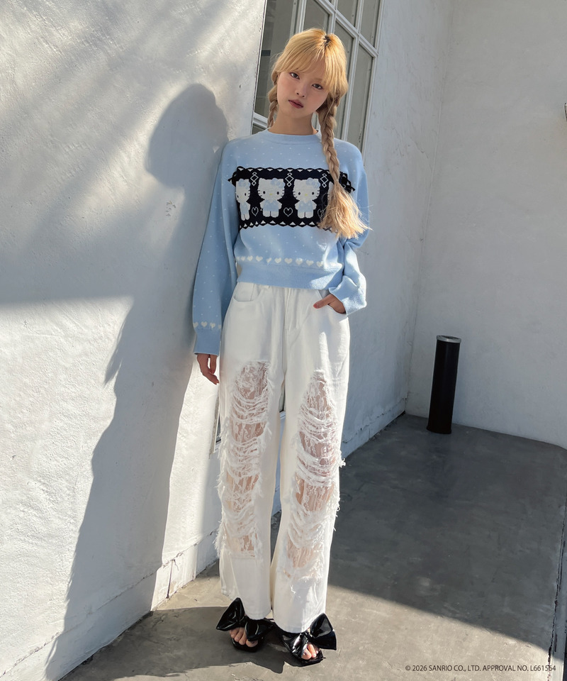 【HELLO KITTY】NORDIC KNIT 詳細画像 ブルー 9
