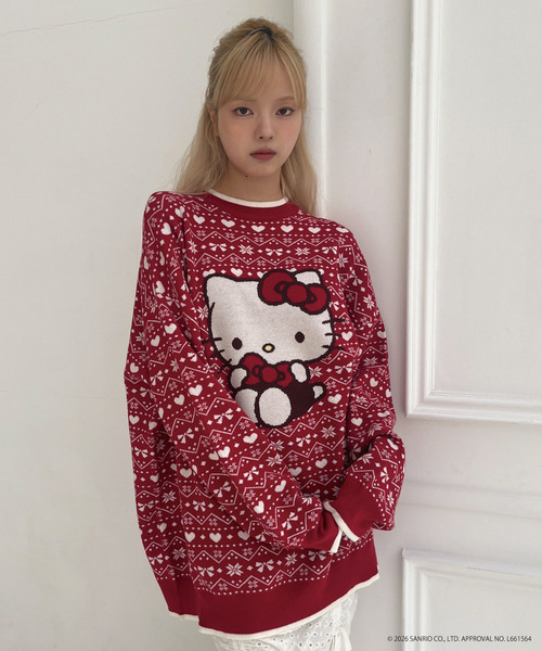 【HELLO KITTY】BIG NORDIC KNIT 詳細画像