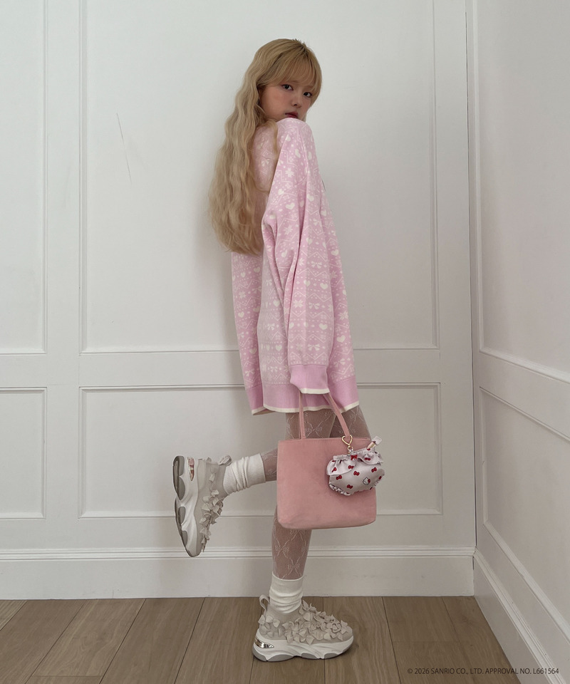 【HELLO KITTY】BIG NORDIC KNIT 詳細画像 ピンク 11