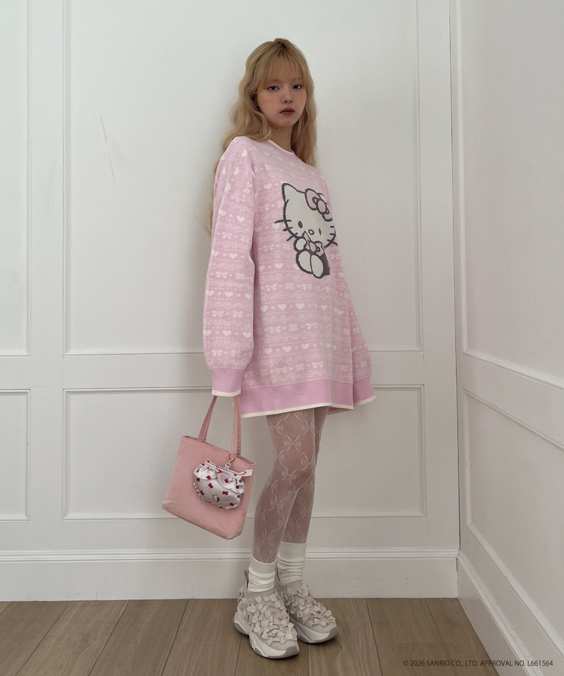 【HELLO KITTY】BIG NORDIC KNIT 詳細画像 ピンク 19