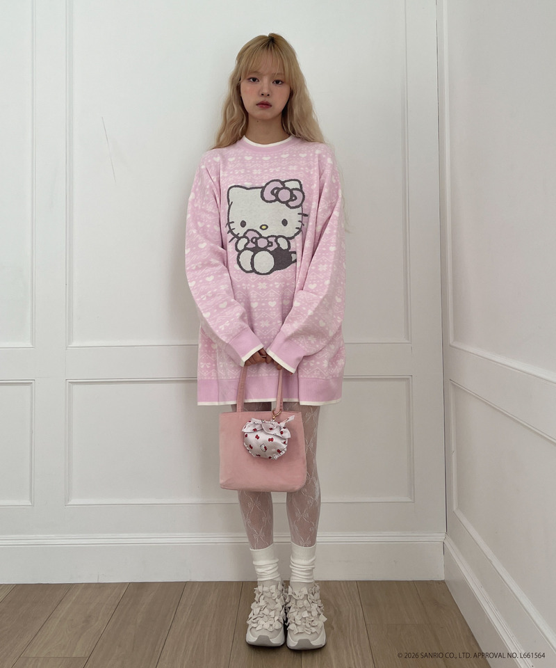 【HELLO KITTY】BIG NORDIC KNIT 詳細画像 ピンク 20