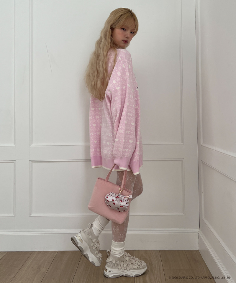 【HELLO KITTY】BIG NORDIC KNIT 詳細画像 ピンク 23