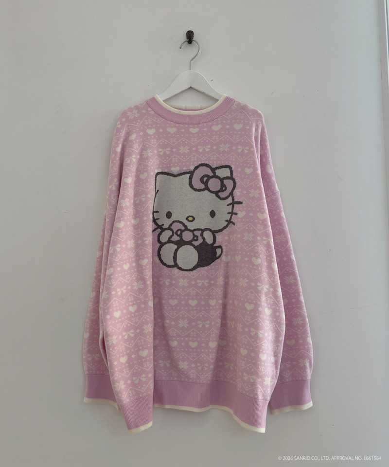 【HELLO KITTY】BIG NORDIC KNIT 詳細画像 ピンク 25