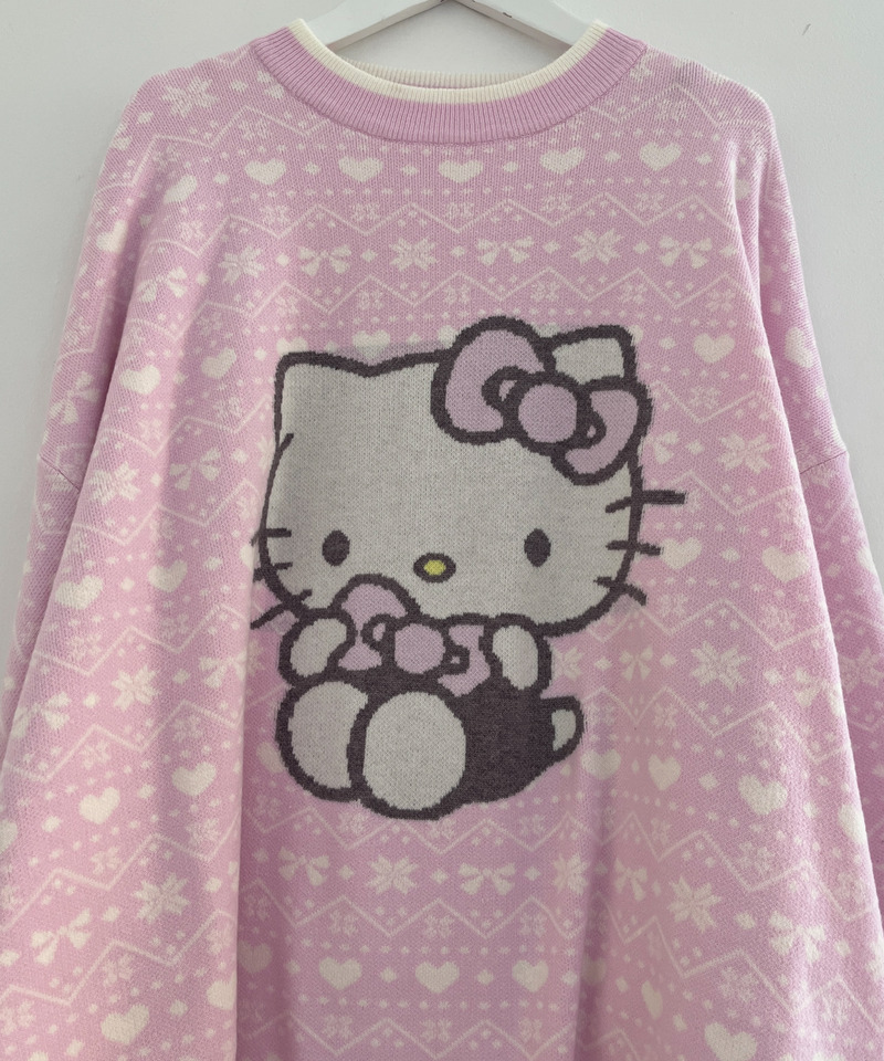 【HELLO KITTY】BIG NORDIC KNIT 詳細画像 ピンク 3
