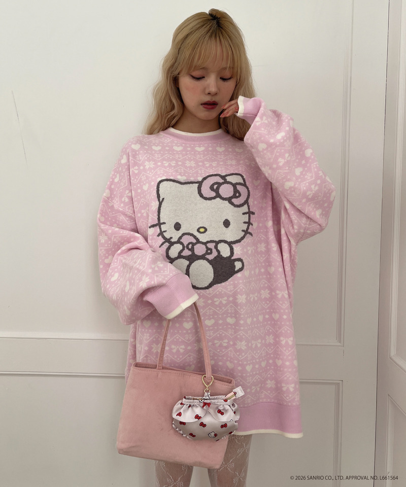 【HELLO KITTY】BIG NORDIC KNIT 詳細画像 ピンク 5
