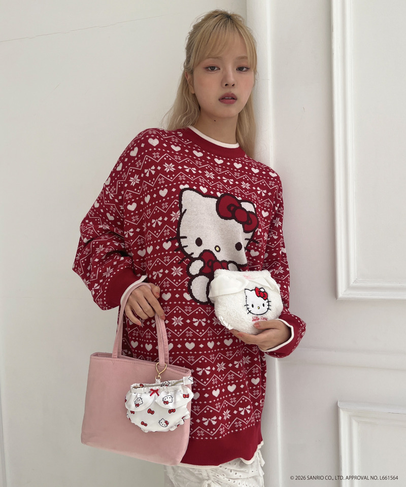 【HELLO KITTY】BIG NORDIC KNIT 詳細画像 レッド 3