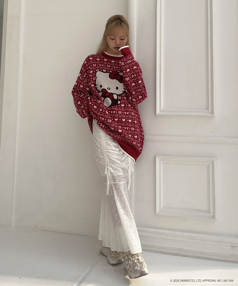 【HELLO KITTY】BIG NORDIC KNIT 詳細画像 レッド 8