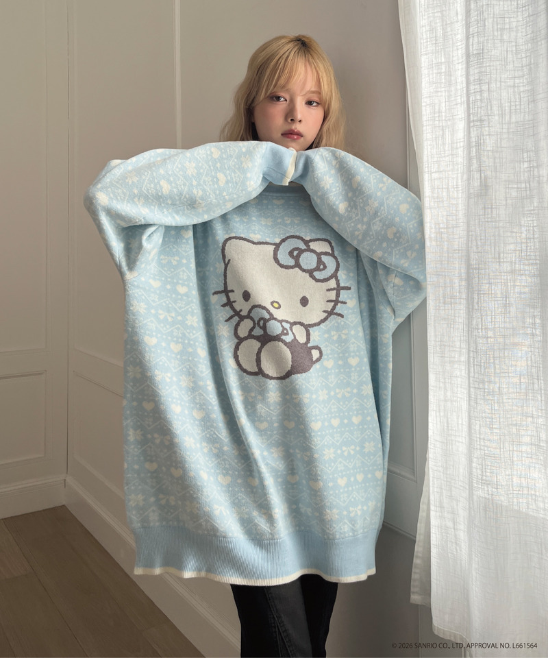 【HELLO KITTY】BIG NORDIC KNIT 詳細画像 ブルー 11