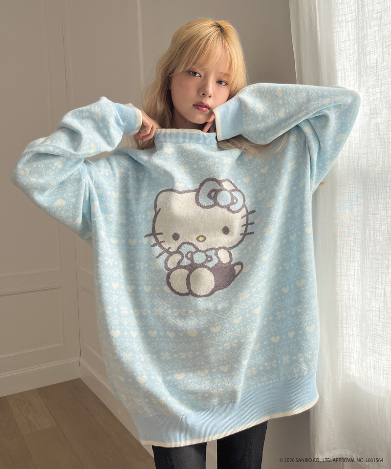 【HELLO KITTY】BIG NORDIC KNIT 詳細画像 ブルー 18