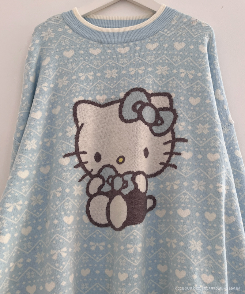 【HELLO KITTY】BIG NORDIC KNIT 詳細画像 ブルー 2