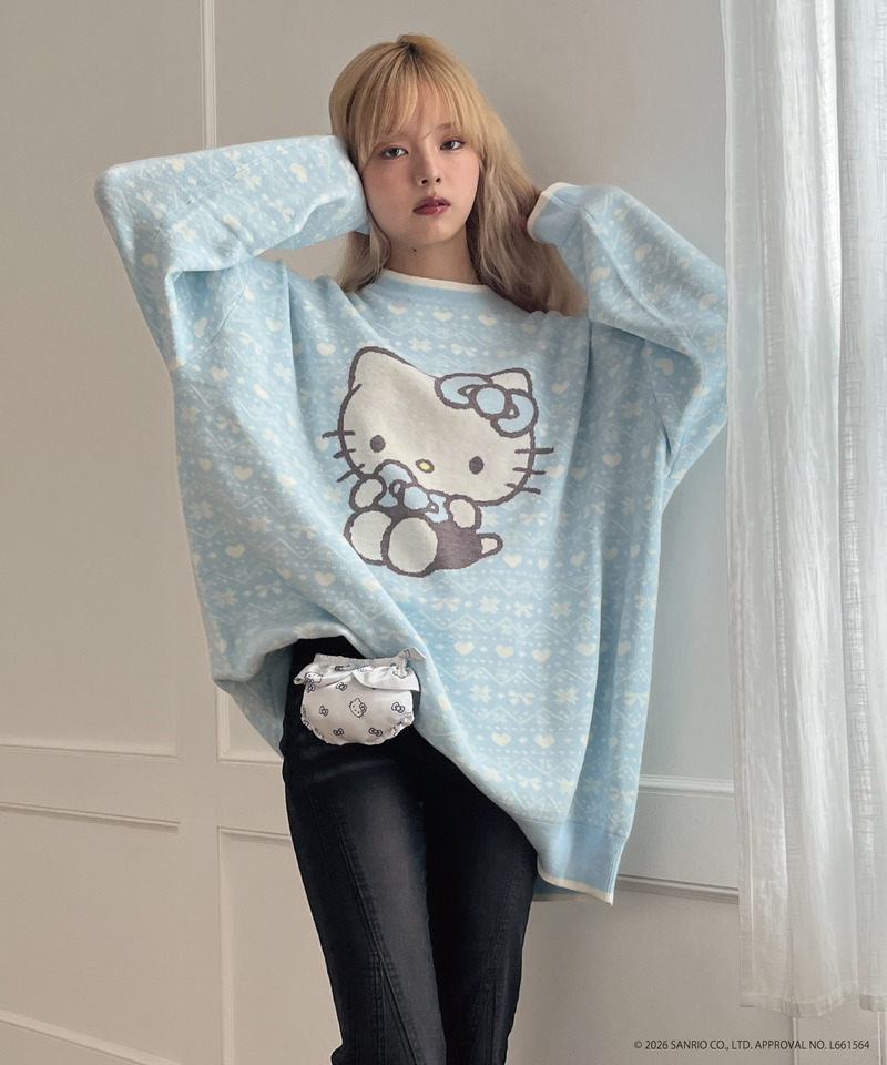 【HELLO KITTY】BIG NORDIC KNIT 詳細画像 ブルー 21