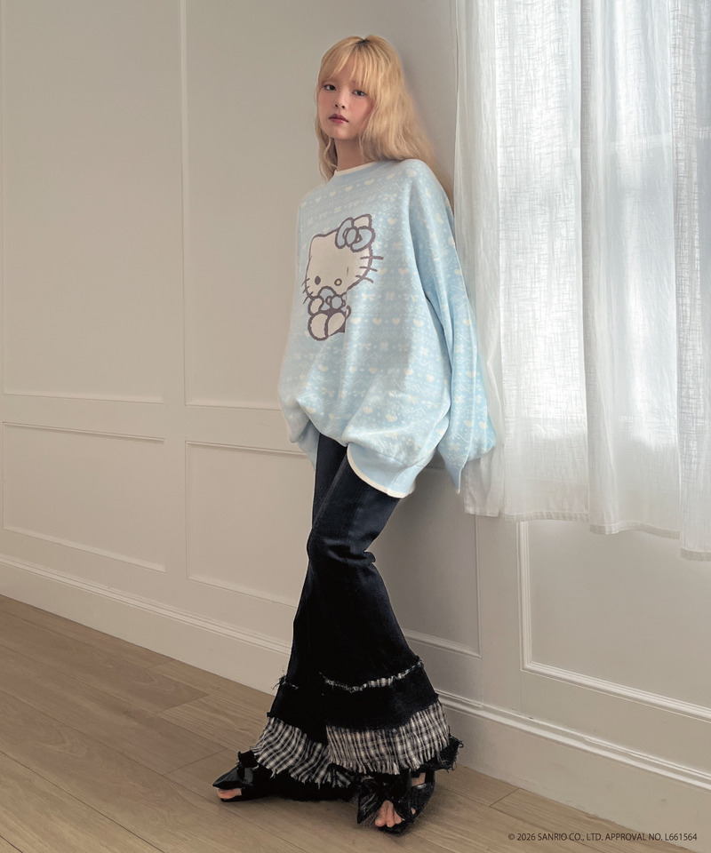 【HELLO KITTY】BIG NORDIC KNIT 詳細画像 ブルー 24