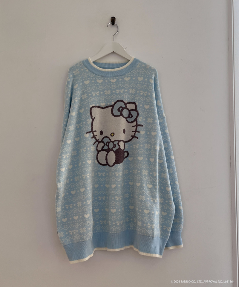 【HELLO KITTY】BIG NORDIC KNIT 詳細画像 ブルー 29