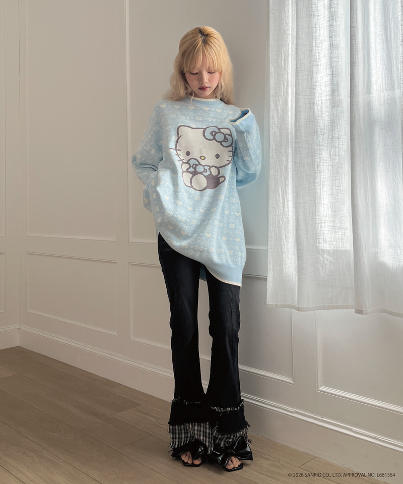 【HELLO KITTY】BIG NORDIC KNIT 詳細画像 ブルー 6