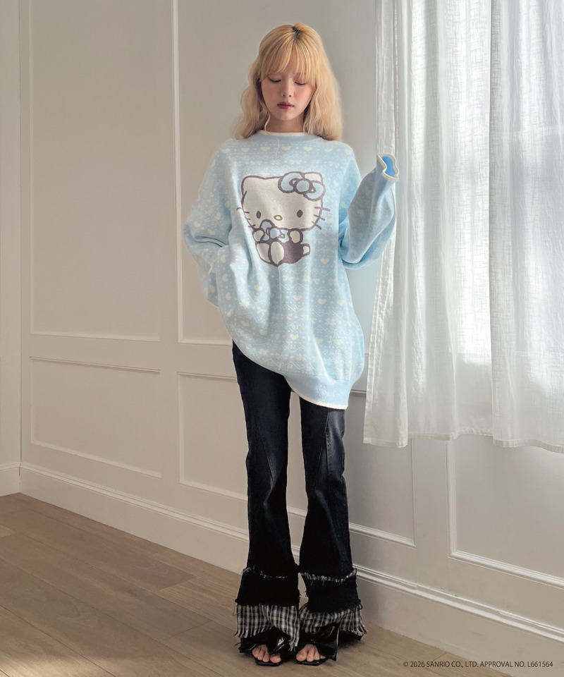【HELLO KITTY】BIG NORDIC KNIT 詳細画像 ブルー 7