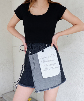 デニムラップミニスカート