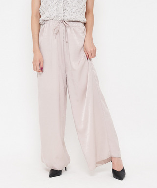 メローヘムサテンパンツ