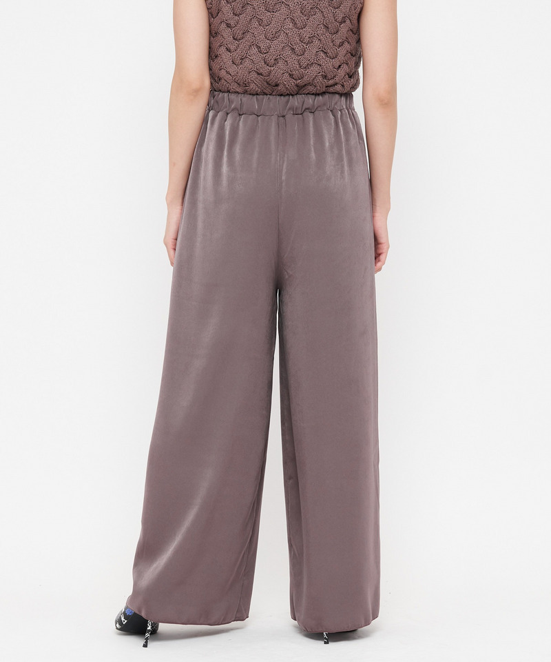 メローヘムサテンパンツ 詳細画像 ブラウン 2