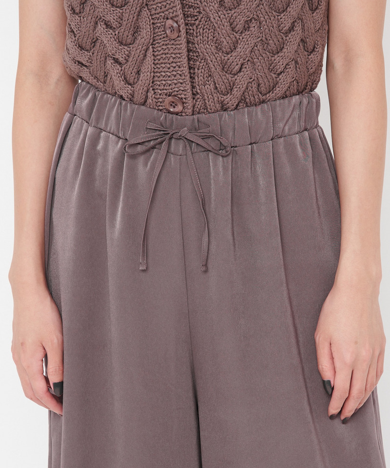 メローヘムサテンパンツ 詳細画像 ブラウン 3