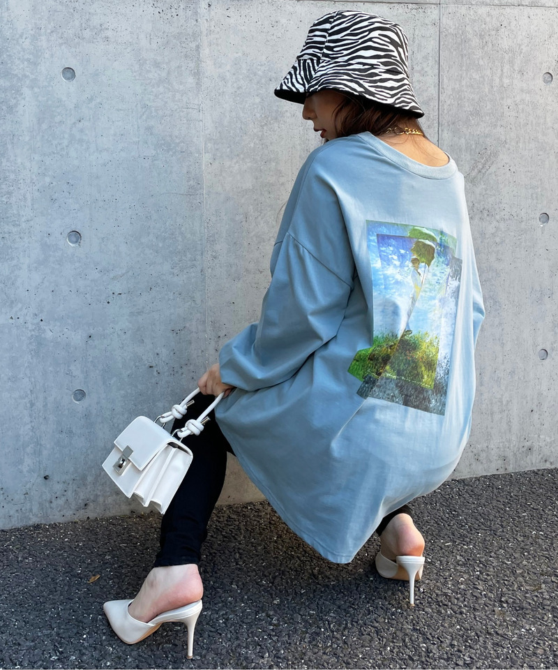 クラシックアートロングスリーブTシャツ 詳細画像 ブルー 1