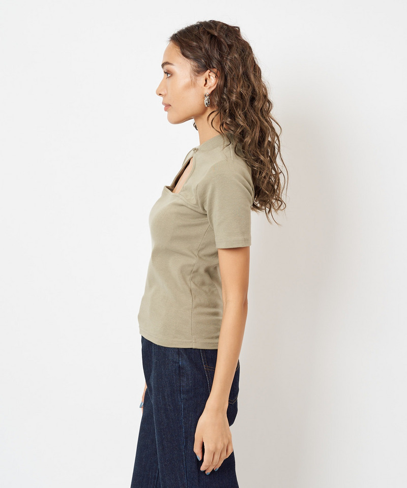 バストオープンリブトップス 詳細画像 グリーン 5