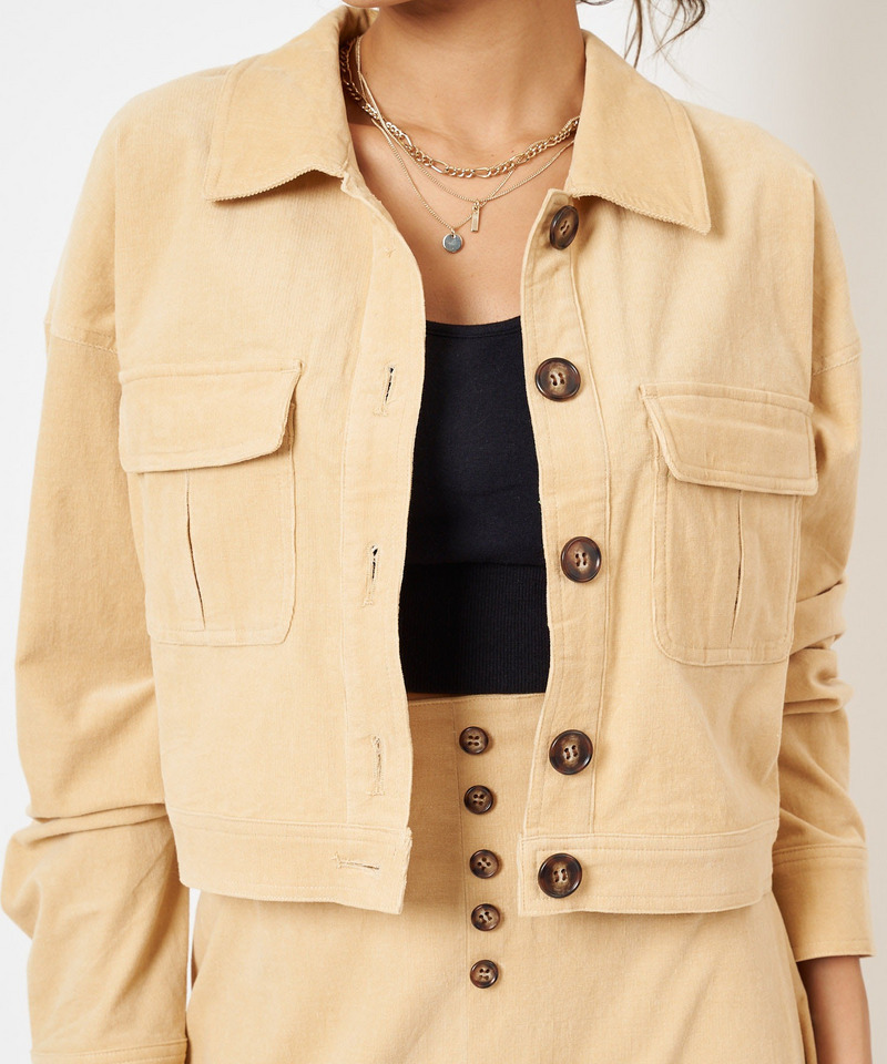細コールショートジャケット 詳細画像 ベージュ 4
