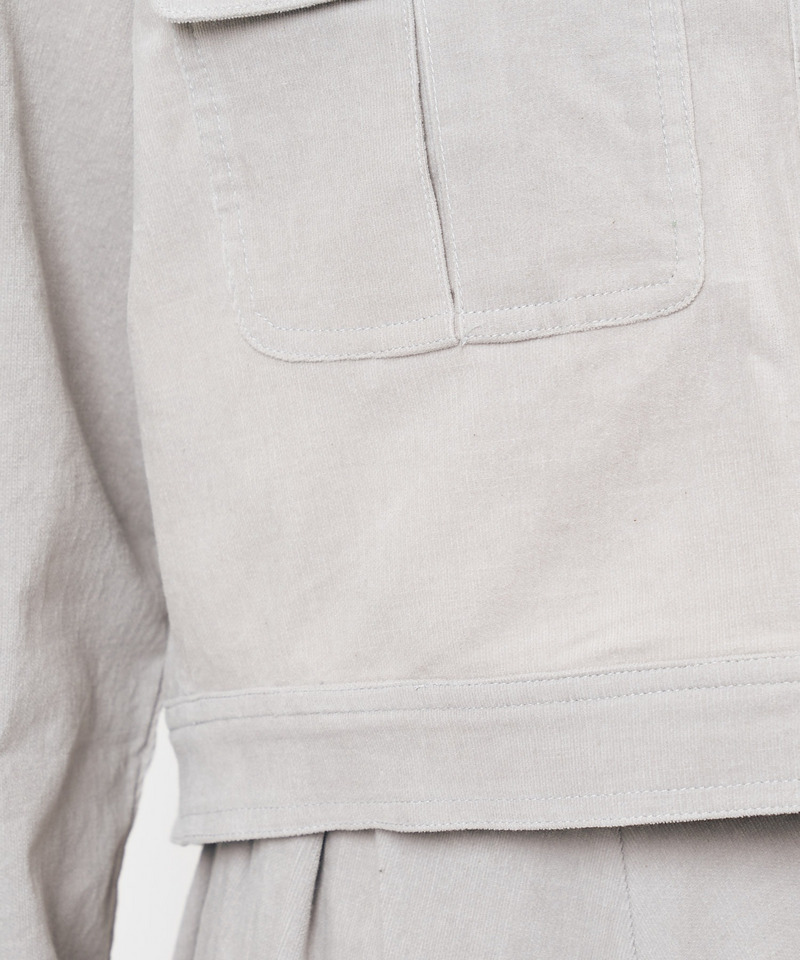 細コールショートジャケット 詳細画像 グレー 10