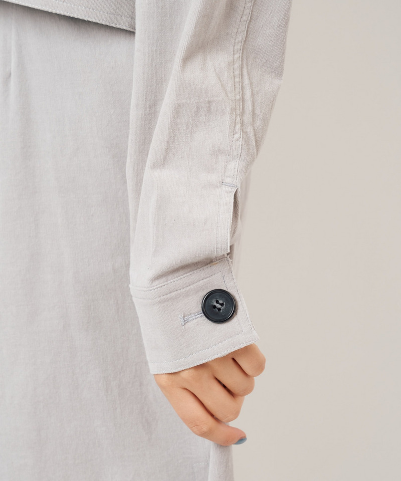 細コールショートジャケット 詳細画像 グレー 9