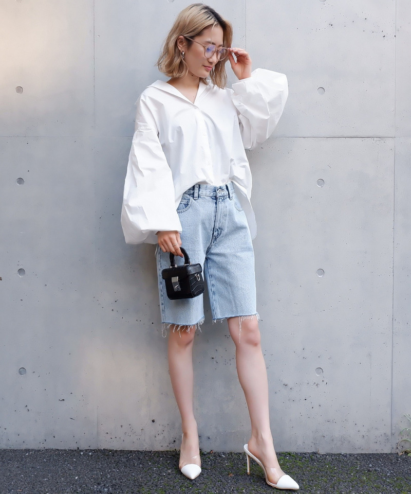 カットオフハーフデニムパンツ 詳細画像 デニムブルー 3