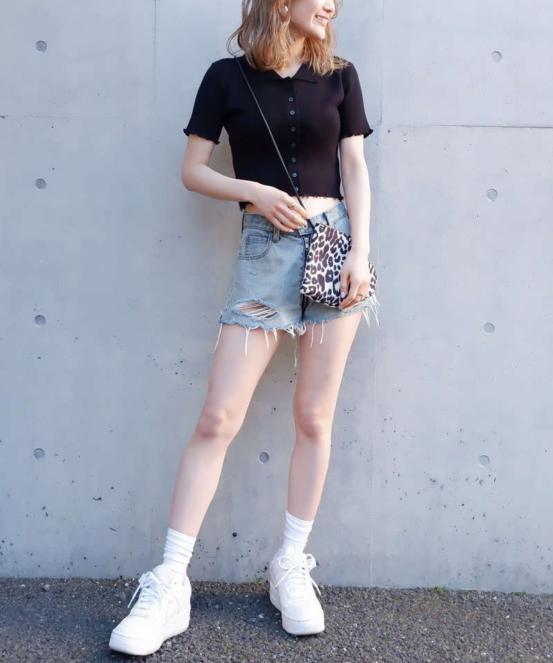 ダメージポロニット 詳細画像 ブラック 2